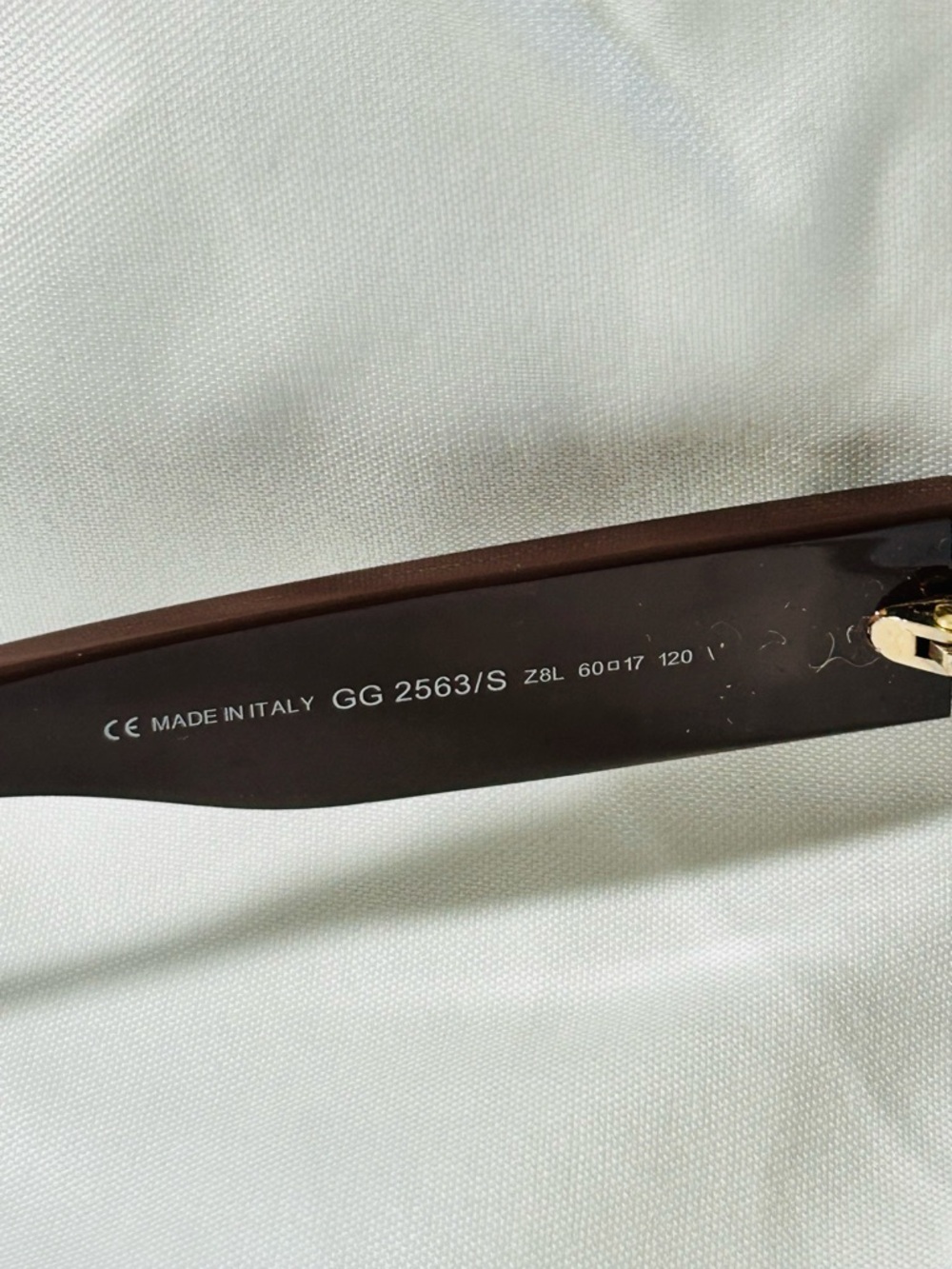 Gucci Men's Brown Rectangular Sunglasses with Dark Lenses - Picture 3 of 4